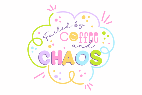 Coffee Chaos Embroidery Design